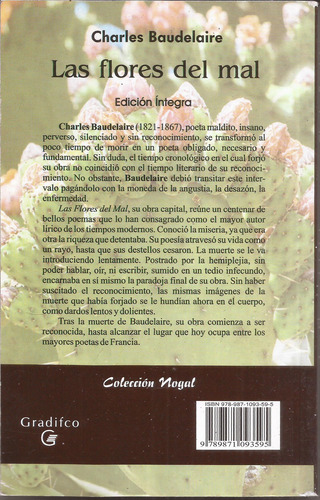 Las Flores Del Mal Charles Baudelaire Libro Nuevo