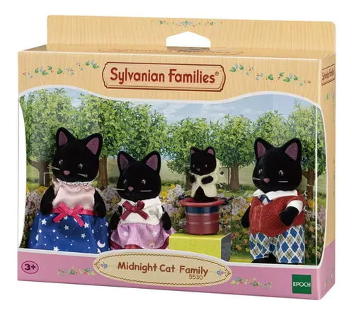 Sylvanian Families Midnight Cat Family 5530 Para Niños