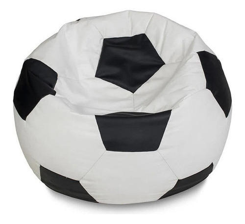 Pouf Balón De Fútbol Mediano Negro