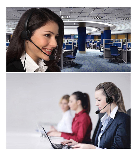 Auriculares Usb Para Call Center, Micrófono Y Control De Sil