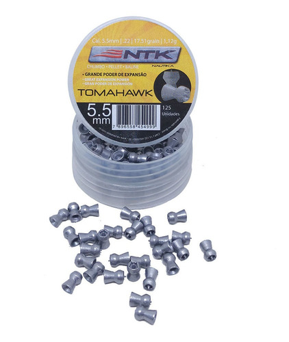 Chumbinho Esferas Bbs Tomahawk 5,5mm Caixa Com 125un