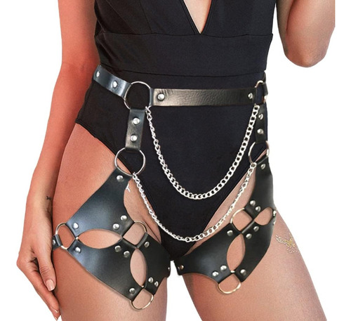 Bodiy Punk Cinturones De Cintura Para Mujer Con Cadena Moda 