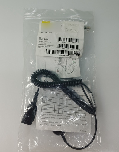 Cable Cordon Para Audio De Teléfono Jabra Mod. Gn 1200 C C