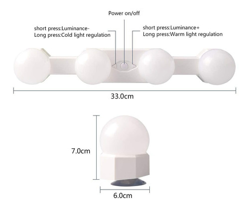 Luces De Maquillaje Led, Luz De Espejo De Vanidad Led Portat