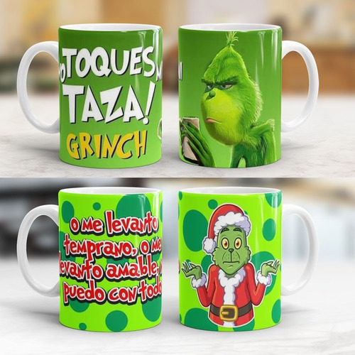 Imagen 1 de 4 de Tazas De Navidad El Grinch Personalizadas ,sublimadas 