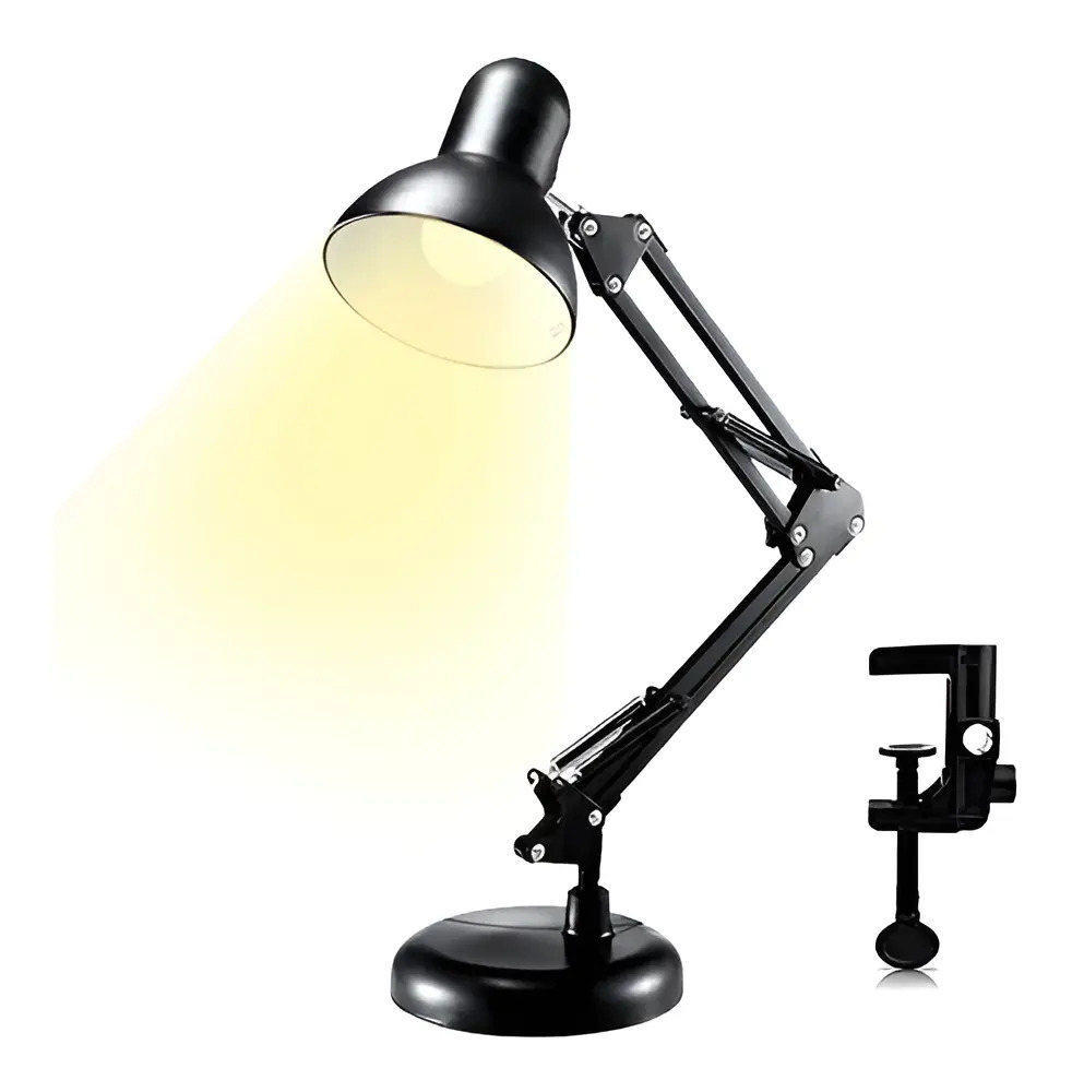 Lámpara Articulada Doble Uso R Star LED Escritorio Negra 60cm
