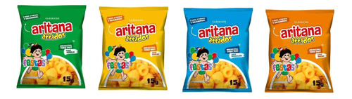 Salgadinho Chips Aritana Sabor Variado Kit Com 100un De 15g