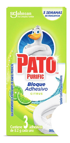 Pato Purific Limpiador Gel Adhesivo Inodoro Citrus 24,6 Gr