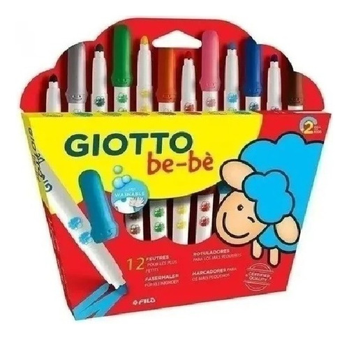 Marcadores Giotto Bebe No Toxicos X 12 Colores