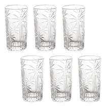 Comprar Jogo De 6 Copos Altos Palm Tree Em Vidro 360ml - Wolff