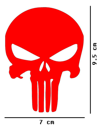 Sticker Vinil Punisher Castigador Logo 2pzs $135 Mikegamesmx