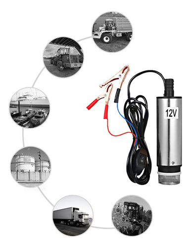 Bomba Sumergible Cc 12v/24v De 51 Mm Para Agua Y Aceite ,