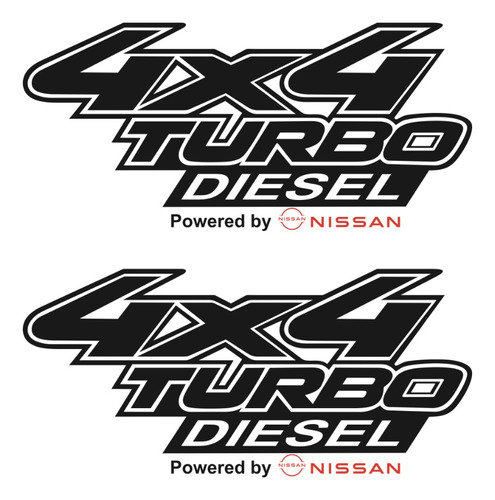 Stickers 4x4 Turbo Diesel Power By Nissan Calcomanias 