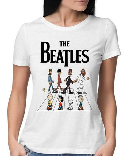 Imagen 3 de 4 de Playera The Beatles Abbey Road Snoopy
