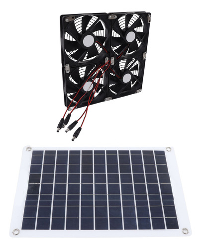 Kit De Ventilador De Panel Solar Alimentado Con 50 W, Resist