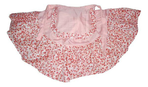 Pollera Volados Rosa 150 X 45 Cms Con Delantal 4_5 Años Apro