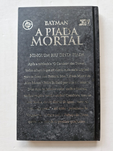 Livro, Hq, Batman A Piada Mortal, Alan Moore, Brian Bolland - Capa Preta Dura (Usado)
