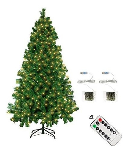 Árbol De Navidad De 6 Pies Artificial 850 Puntas De Rama