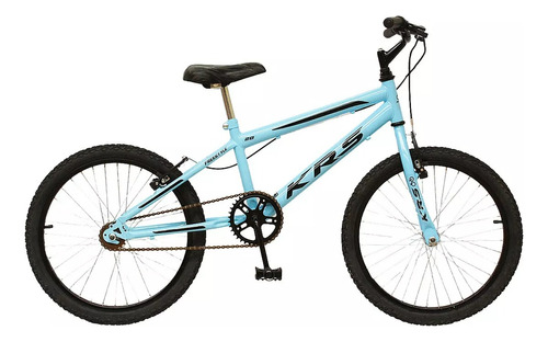 Bicicleta  infantil KRS Rebaixada aro 20 1v freios v-brakes cor azul-celeste/preto