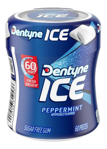 Imagen 2 de 3 de Chicle Dentyne Menta Sin Azúcar Botella 60 Un