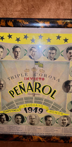 Peñarol 1949, Póster Original, El Más Buscado, Encuadrado. (Usado)