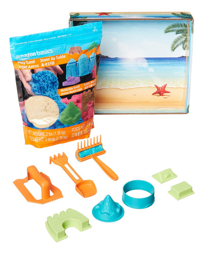 Arena Sensory Play Amazon Basics, Moldeable, 1,36 Kg, Con Ca
