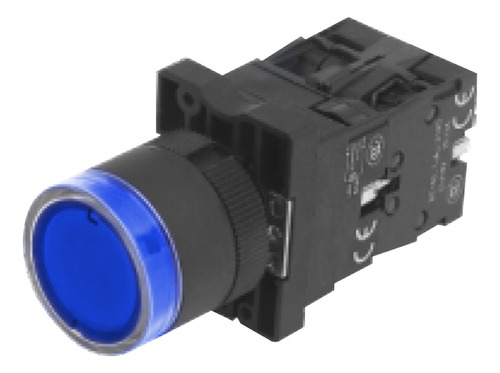 Botão De Pulso Com Led Azul Lay5-ew3661 24vdc