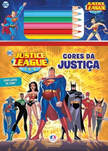 Liga da Justiça: Cores da Justiça, de Blanca Alves, Paloma. Série Meu bloquinho de colorir Ciranda Cultural Editora E Distribuidora Ltda., capa mole em português, 2021