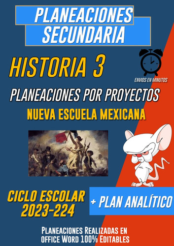 Planeación Historia 3 Por Proyectos Secundaria (Reacondicionado)