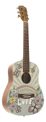 Bamboo Travel Ga-34-butterfly Guitarra Acústica Con Funda