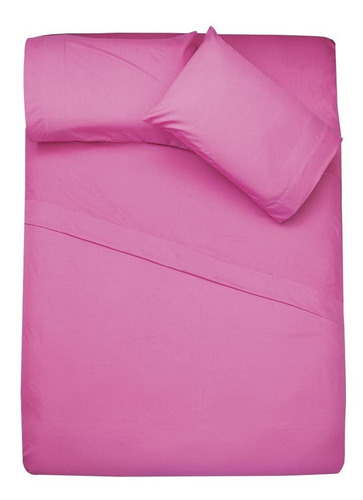 Juego Sábanas Ultrasoft De Microfibra Mat. Varios Colores. Rosa