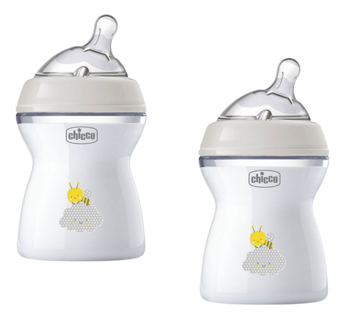 Pack 2 Biberones Naturalfeeling 2m+ 250ml Unisex Gris Chicco