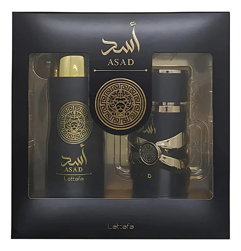 Lattafa Asad Estuche Edp 100ml+200ml Desodorante Hombre