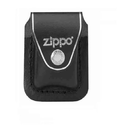 Funda Zippo De Cuero Black Lighter Pouch  Clip