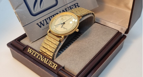 Reloj Wittnauer Cuarzo Dorado Elegante Vintage Antiguo 80s