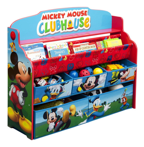 Organizador De Juguetes Libros Niños Disney Mickey Mouse Jue