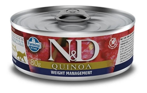 Ração Úmida P/ Gatos Adult Weight Management 80g N&d Quinoa