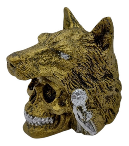 Cráneo Con Penacho De Lobo 8cm