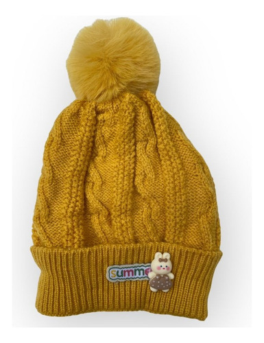 Gorrito Bebé Invierno Liso Trenzado