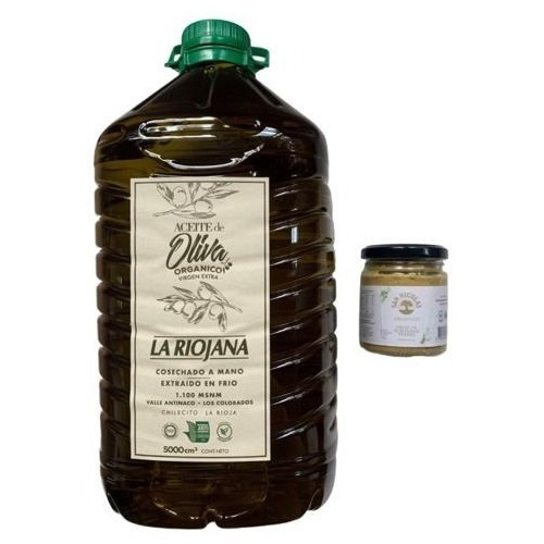 Aceite Oliva Extra Virgen Organico La Riojana 5lt + Regalo