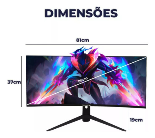 Monitor Gamer 29 Led 2k Ultrawide Profissional 75hz 1ms Cor Preto