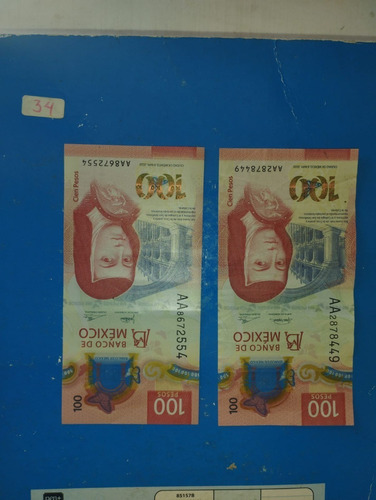 Billete De 100 Pesos Doble Aa