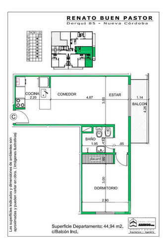 Departamento En Construcción 1.5 Dormitorios Con Gran Terraza Zona Buen Pastor Nva Cba