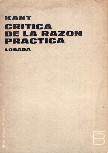 Libro: Crítica De La Razón Práctica / Immanuel Kant