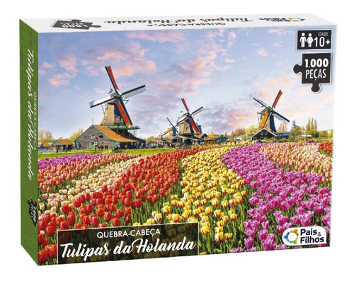 Puzzle Rompecabezas Tulipas Da Holanda 1000 Piezas En Caja