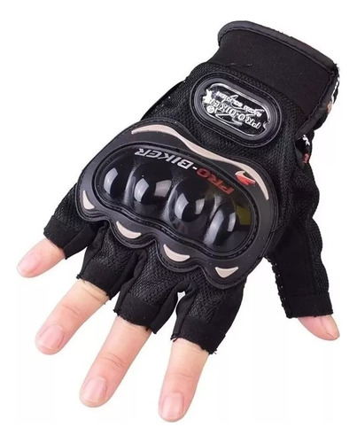 Guantes Pro Biker Medio Dedo Con Protecciones Solo Fas Bikes