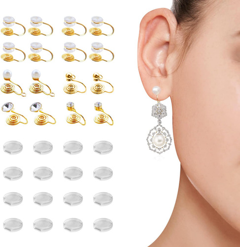 Convertidor De Aretes Con Clip 16 Pcs 5 Tipos Convertidores
