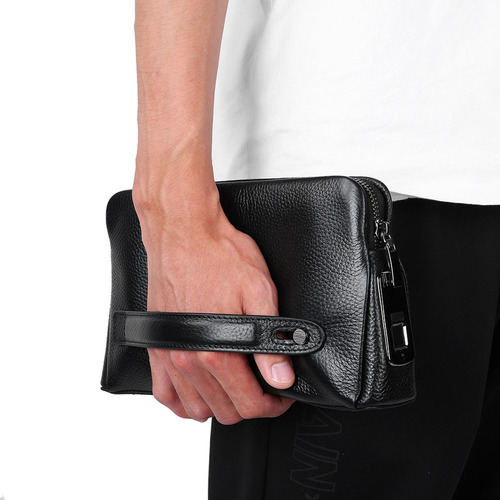 Fipilock Fl-v1 - Cartera De Piel Con Cremallera Para Hombre,