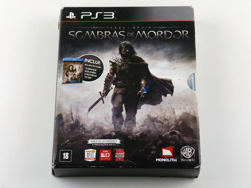 Terra Media Sombras De Mordor + Dvd Filme Playstation 3 Ps3