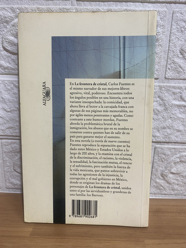 La Frontera De Cristal/ Carlos Fuentes (Usado)